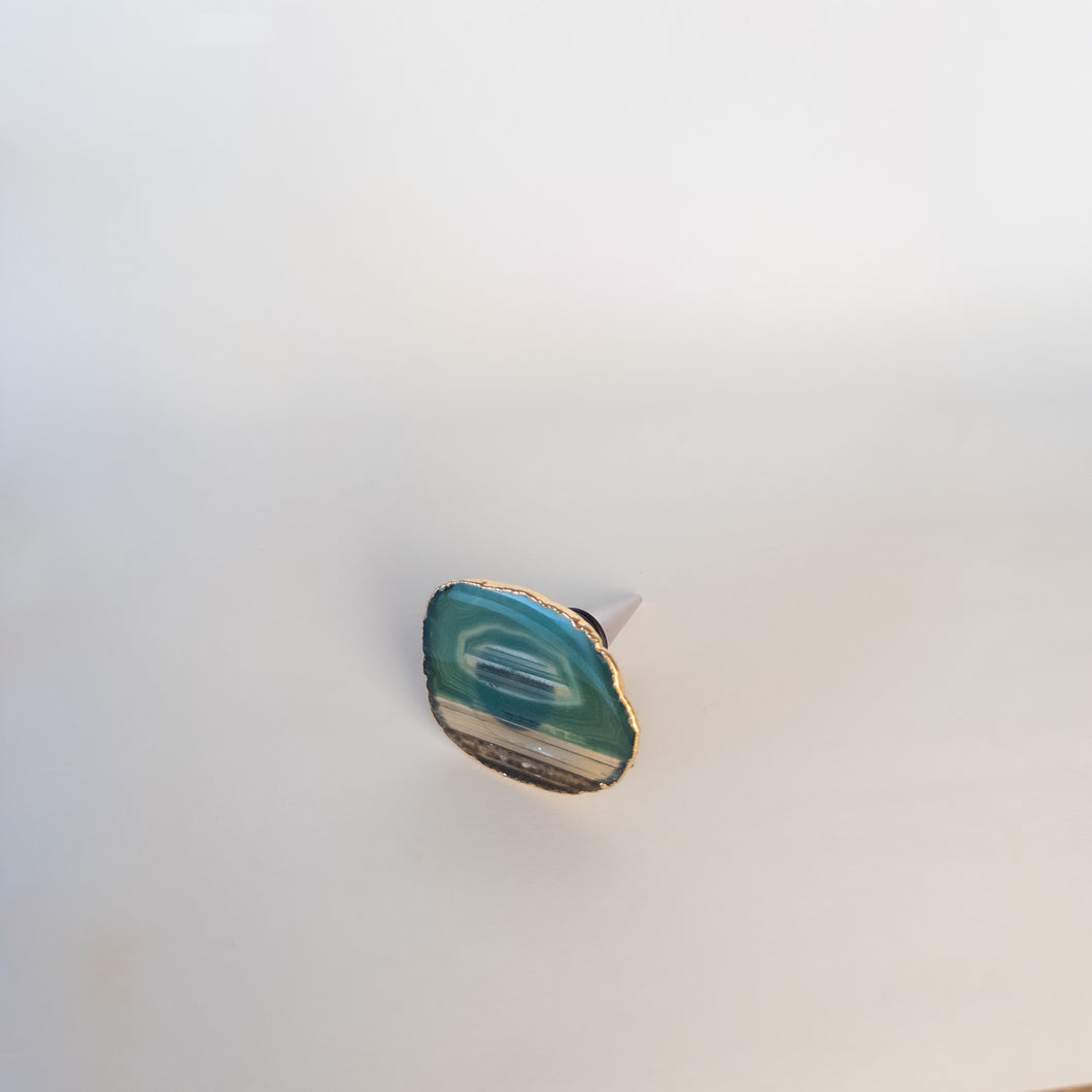 Tampa Rolha Em Ágata Verde Imagine Gemas-Un
