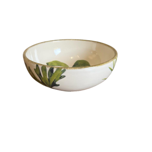 Bowl Em Cerâmica Coleção Folhas Verdes Cerâmica Luiz Salvador - Caixa