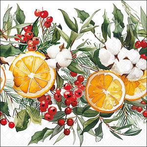 Guardanapo Em Papel Decorado Winter Oranges Ambiente-20 Un