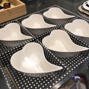 Bowl Em Porcelana Formato Coração - Caixa