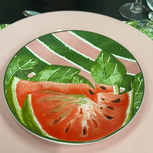 Aparelho De Jantar Em Cerâmica Coleção Frutas Melância Cerâmica Scalla - 30 Peças