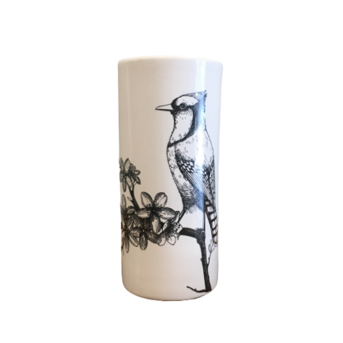 Vaso Em Cerâmica Pássaro Black & White – Unidade