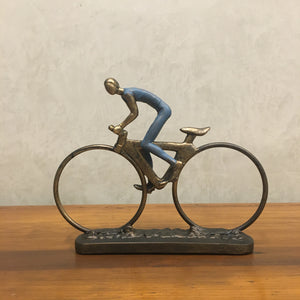 Escultura Em Resina Homem Ciclista - Unidade