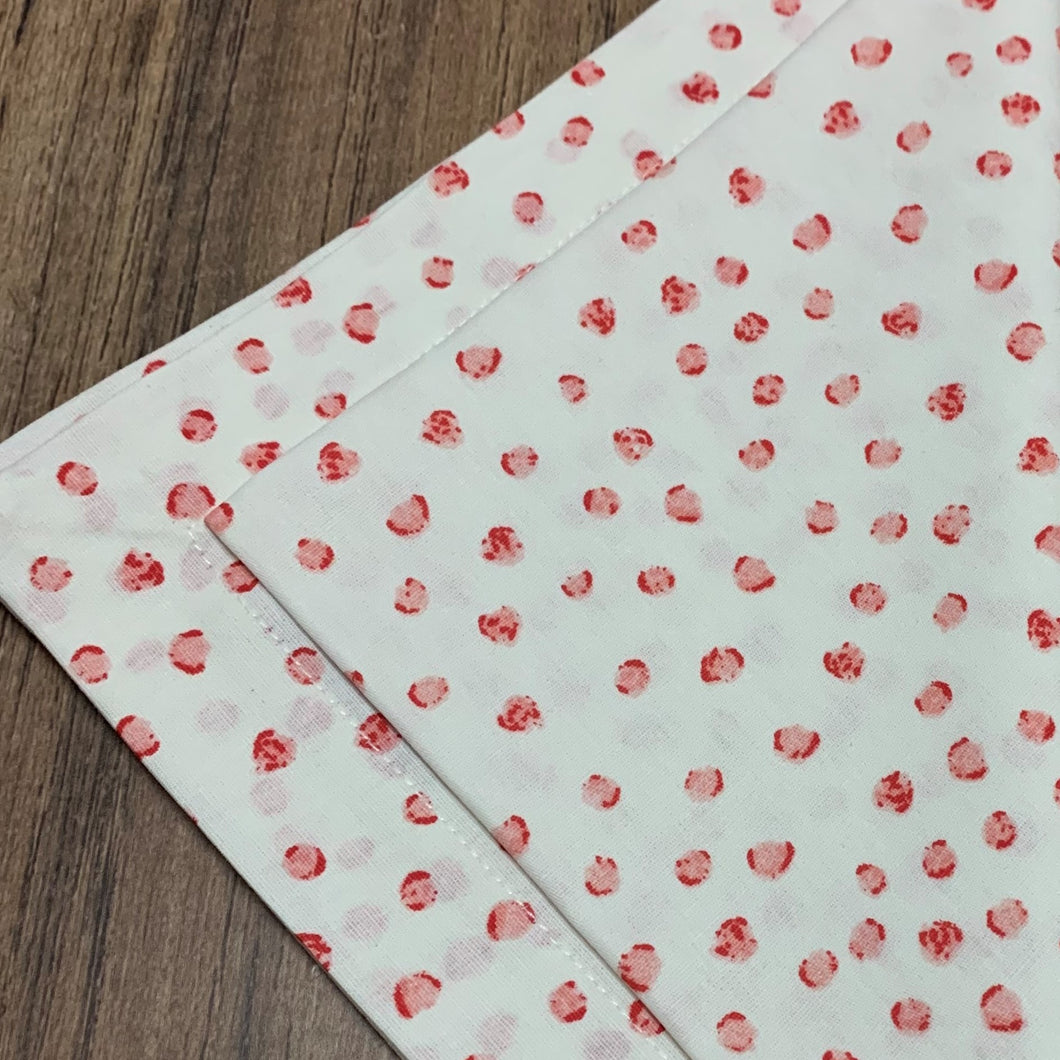 Guardanapo Em Tecido Off White Dots Vermelho P Mesa Da Clau-Kit
