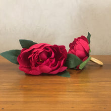 Carregar imagem no visualizador da galeria, Porta Guardanapo Flor Peônia Vermelha – Caixa Com 4 Unidades
