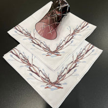 Carregar imagem no visualizador da galeria, Guardanapo Em Tecido Linho Misto Galhos Amiche-Kit 06
