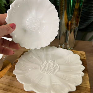 Prato E Bowl Em Porcelana Para Lanche Coleção Decor Flower - 02 Peças